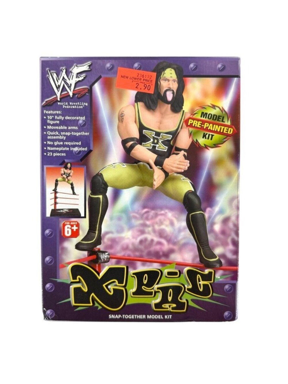 X Pac Snap-Together Model Pre-Painted Kit WWF 1999 NEW